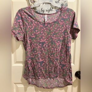 LuLaRoe Pink Floral Shirt
